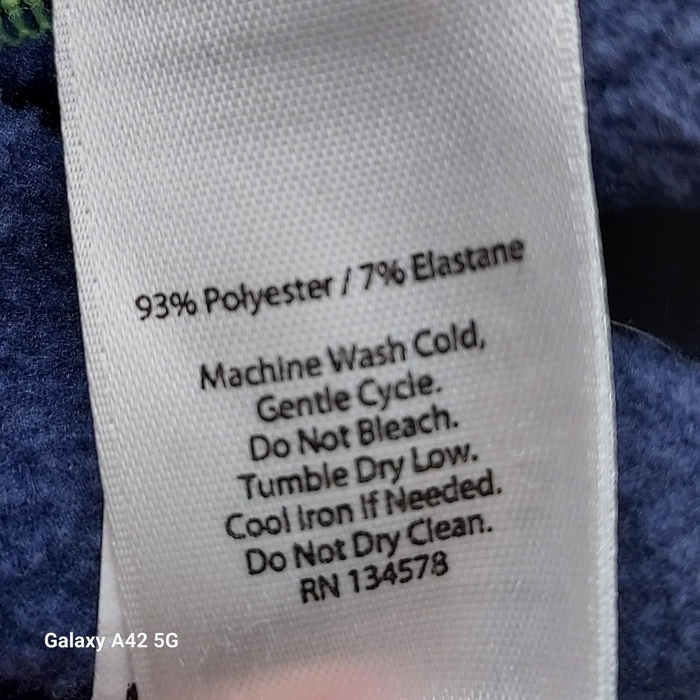 Vineyard Vines Boys Navy Blue Full Zip Performance Fleece Jacket Lime Green L - Picture 4 of 5